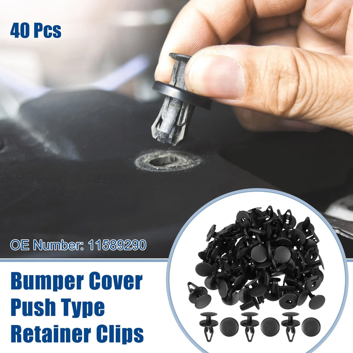 40pcs Bumper Cover Push Type Retainer Clips for Buick Enclave (2008–2017) No.11589290