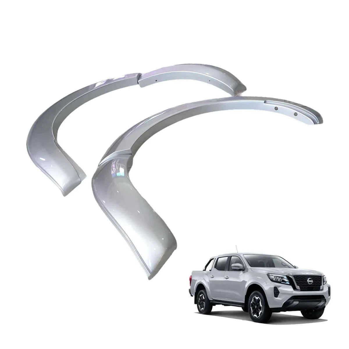 Front Silver Fender Flares for Navara 2021-2022