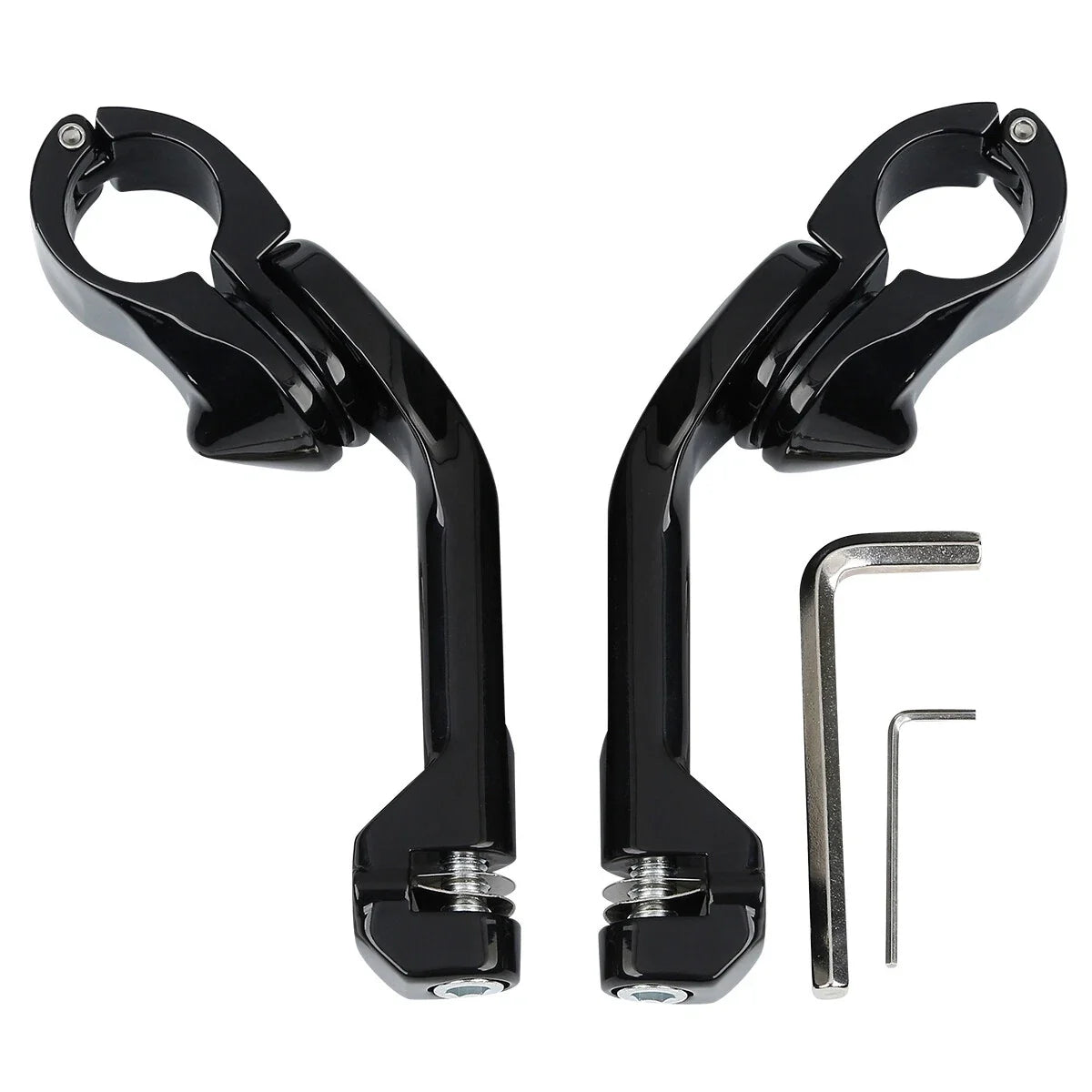 Highway Footpeg Mount 1 1/4" Long Adjustable Angled for Harley