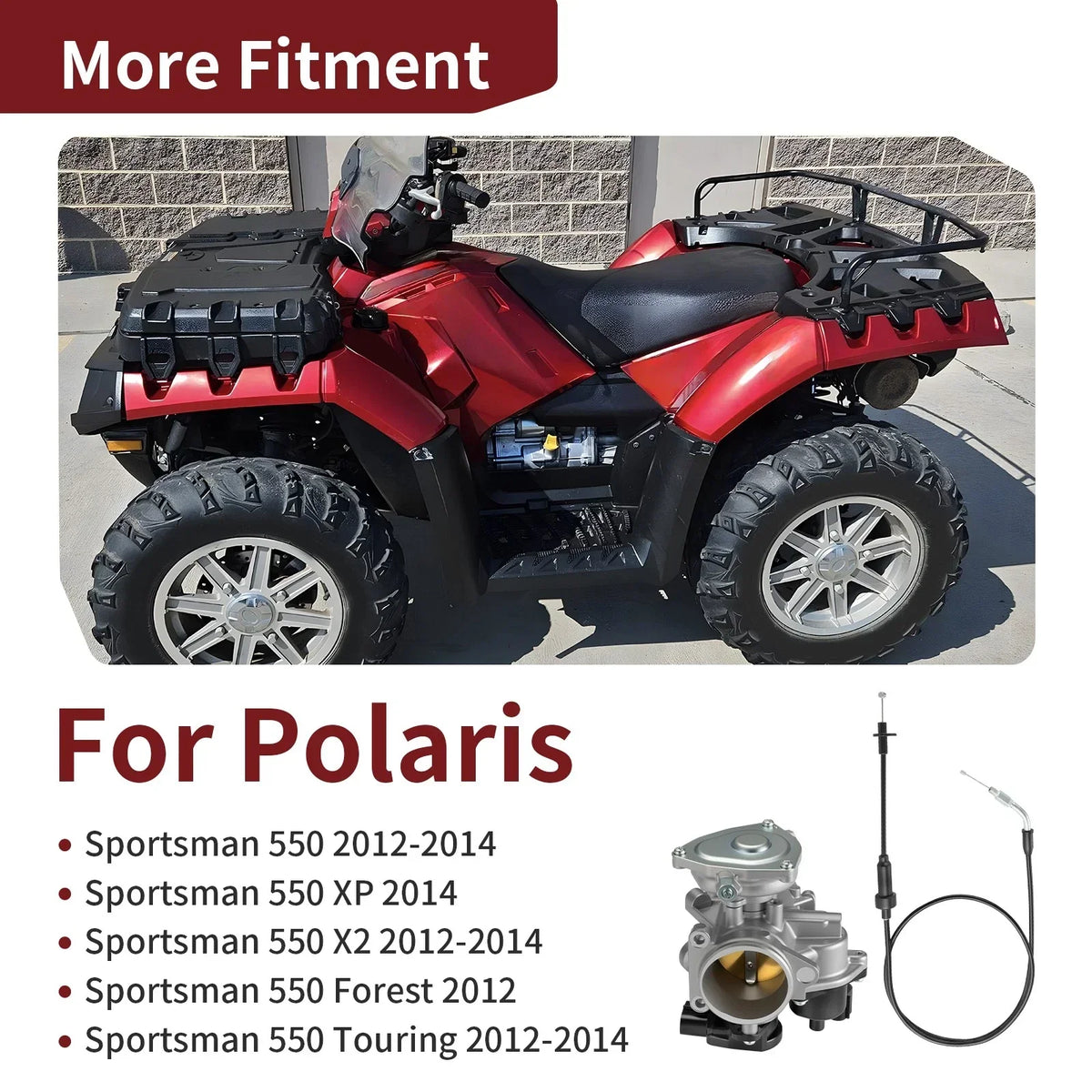 Throttle Body Cable Assembly for Polaris Sportsman 550 XP X2 2012-2014