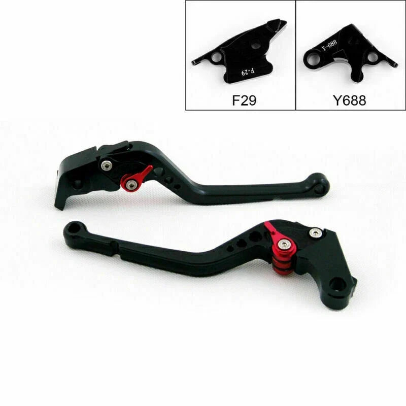 Black T9 Long Brake Clutch Levers Set for Honda CBR954RR 2002-2003 & CBR600RR
