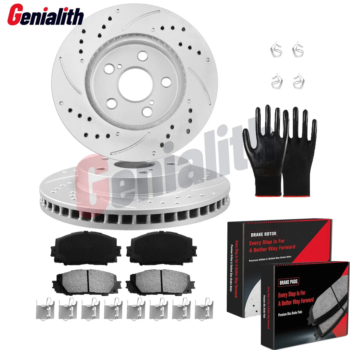 Front Brake Pads and Rotors Set for 2020-2022 Corolla & 2016-2022 Prius