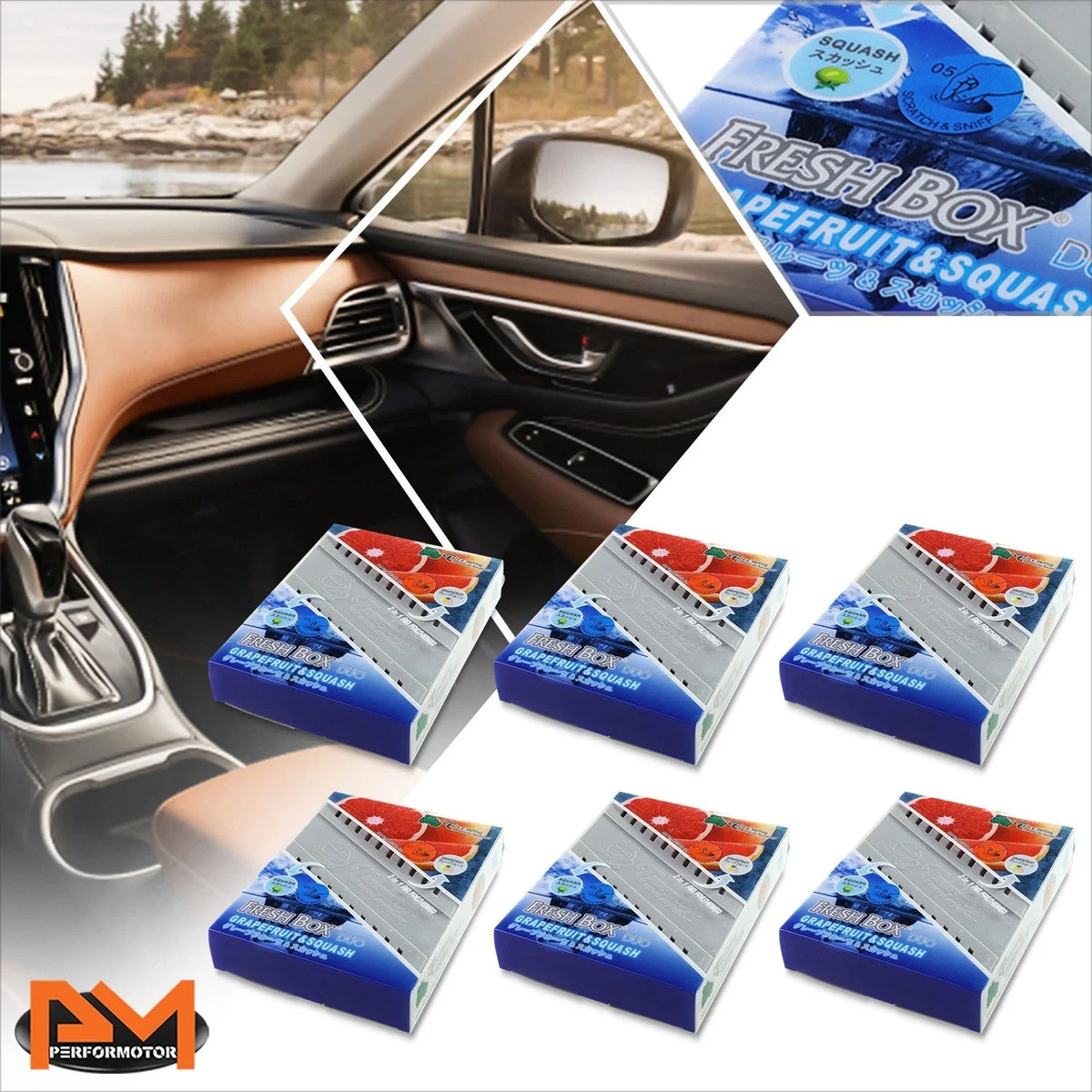 Car Air Freshener 6x TreeFrog - Grapefruit & Squash Scent