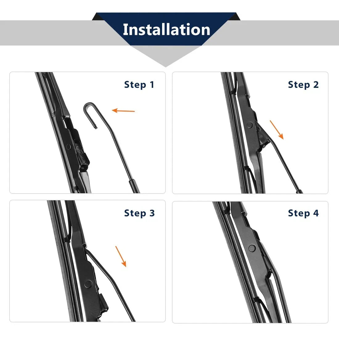 Set of 2 Rear Wiper Blade Arms 285mm for Dodge Caliber 2008-2017