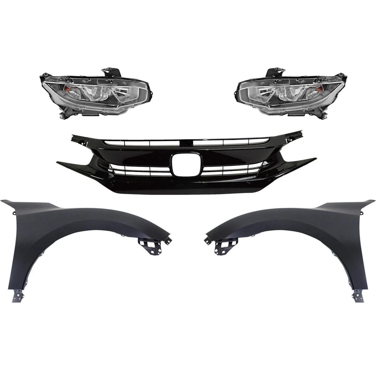 Headlight Kit for Honda Civic (2017–2018) Driver & Passenger Side
