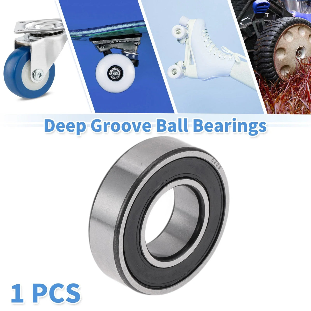 6205DDU Deep Groove Ball Bearing for Scooter Skateboard Wheel (1 Pc)
