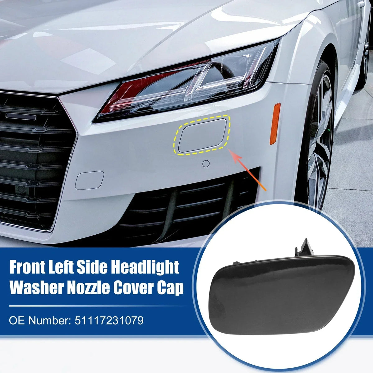 Front Left Nozzle Cover Cap for BMW Z4 E89 Headlight Washer 2009-2016