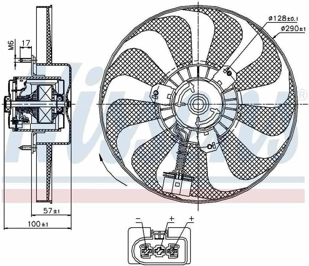 Nissens 85684 Engine Cooling Fan Motor for Audi VW TT Quattro Beetle Golf Jetta (2000–2019)
