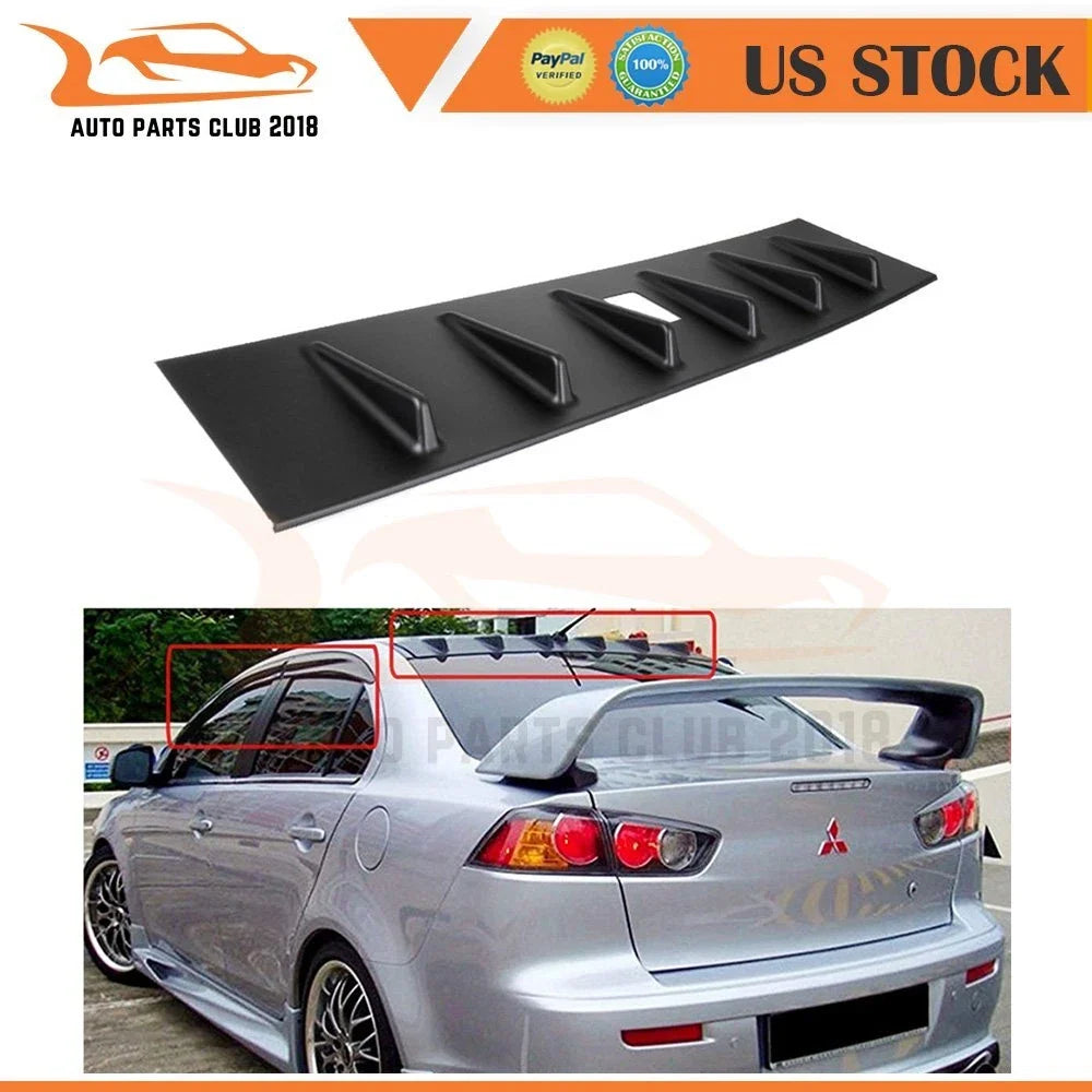 Black Unpainted Roof Spoiler Wing for Mitsubishi Lancer EVO (2008-2016)