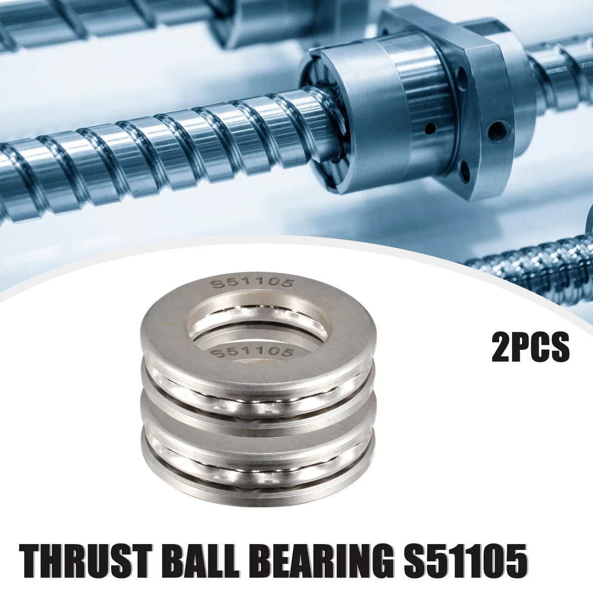 2 Pcs S51105 Thrust Ball Bearing for Various Models (25x42x11mm)