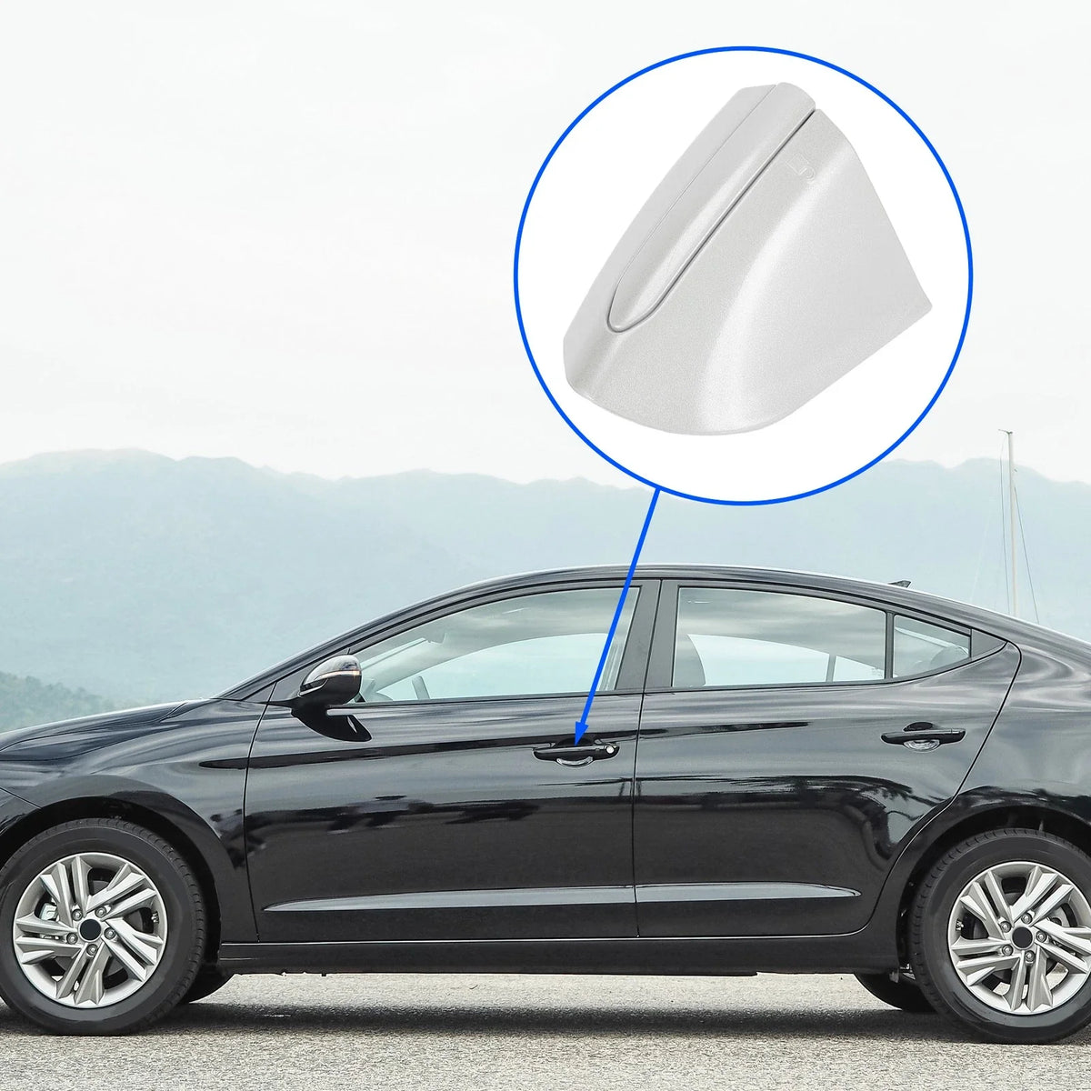 Front Left Door Handle Protector for Ford Mondeo Edge Taurus (2013–2020) White