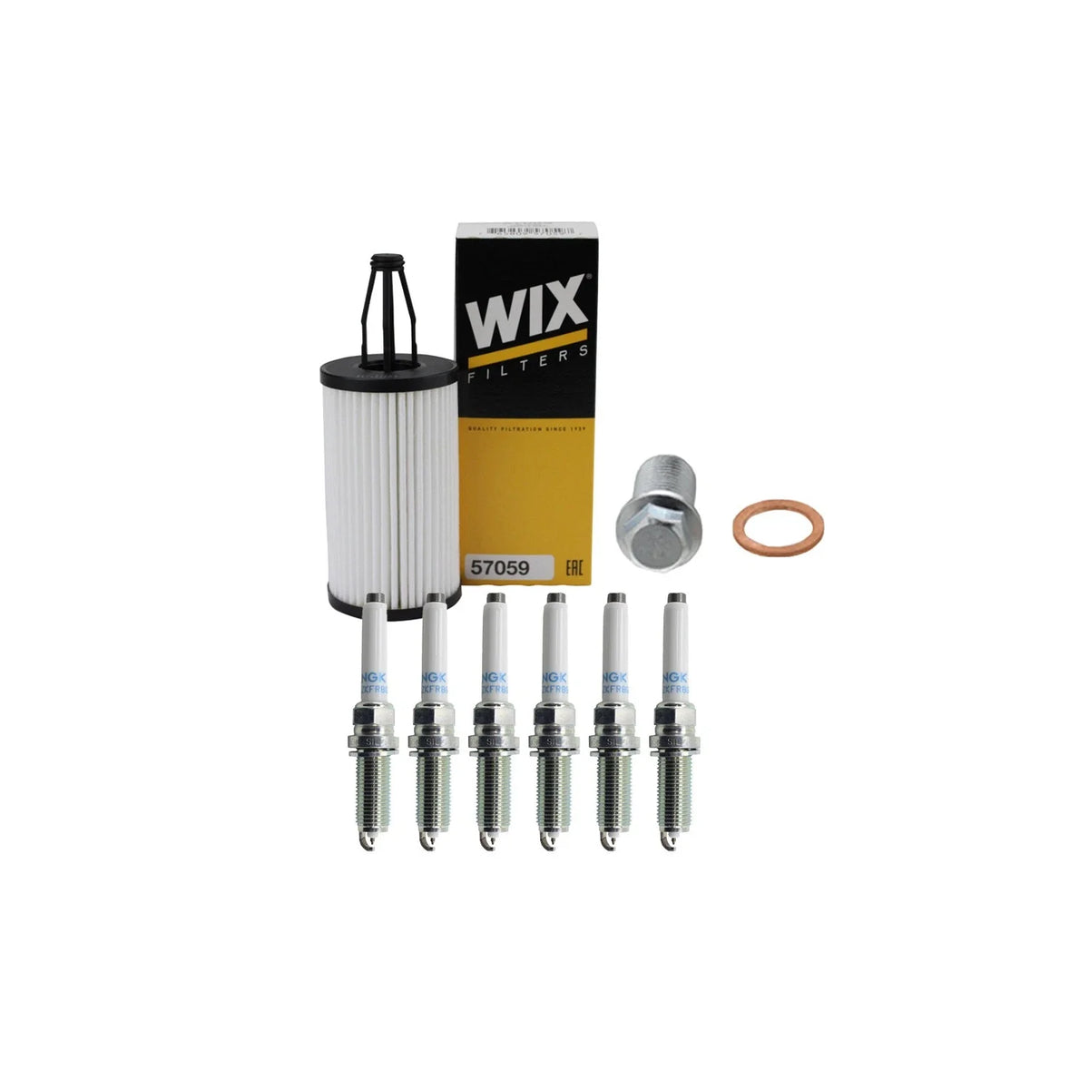 Engine Oil Filter with NGK Spark Plugs for W212 E350 E400 W218 CLS400 2012-2018