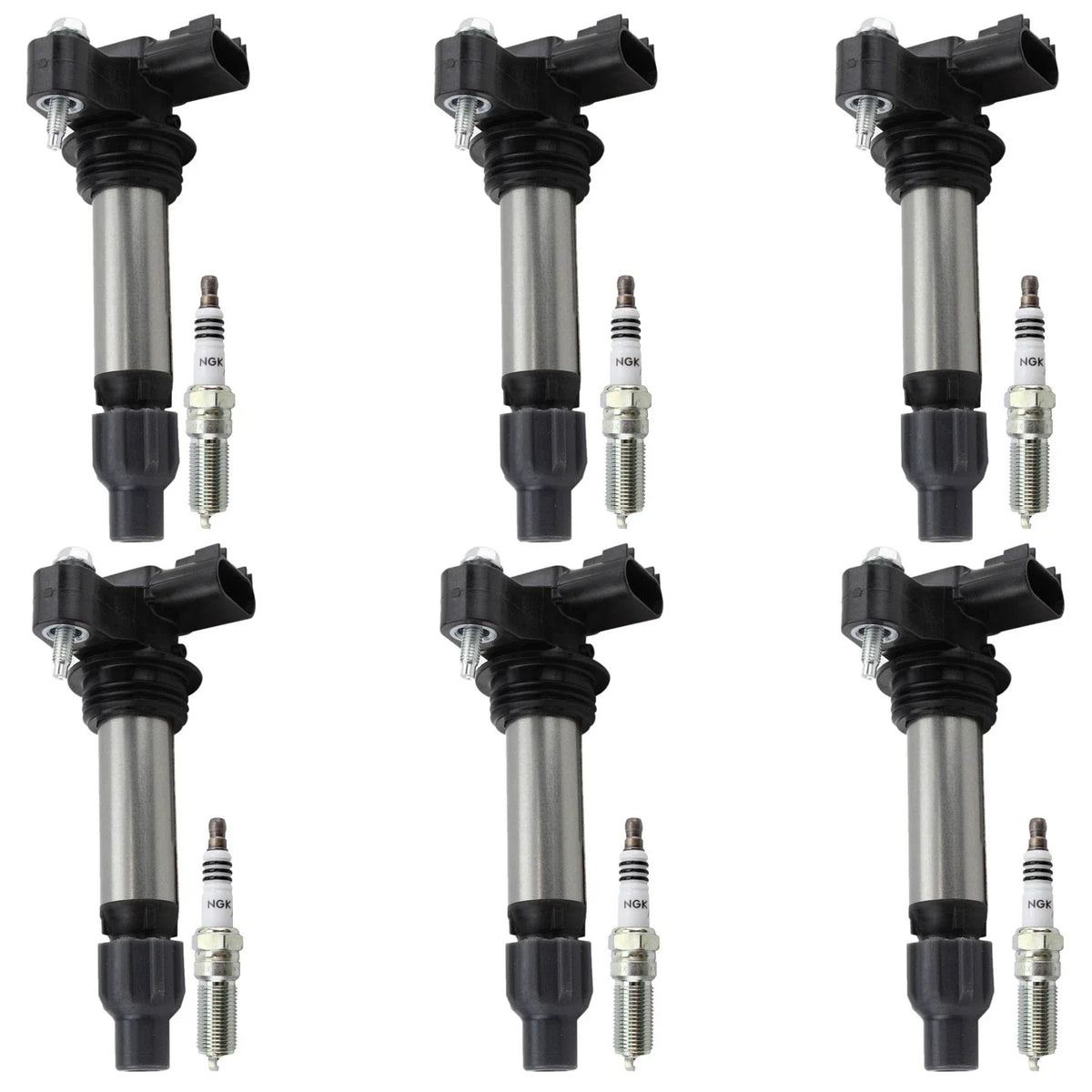 Set of 6 Ignition Coils & NGK Iridium Spark Plugs for Caprice Impala Malibu