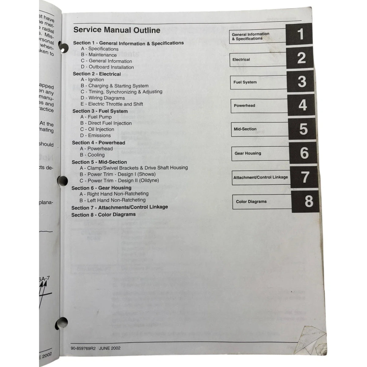 Service Manual for Mercury 200/250 OptiMax DFI (2002) 90-859769R2