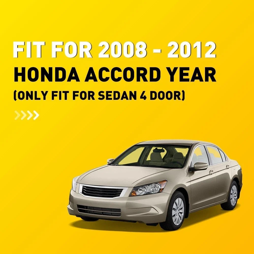 Set of 2 Beige Leather Front Door Panel Covers for Honda Accord Sedan (2008–2012)
