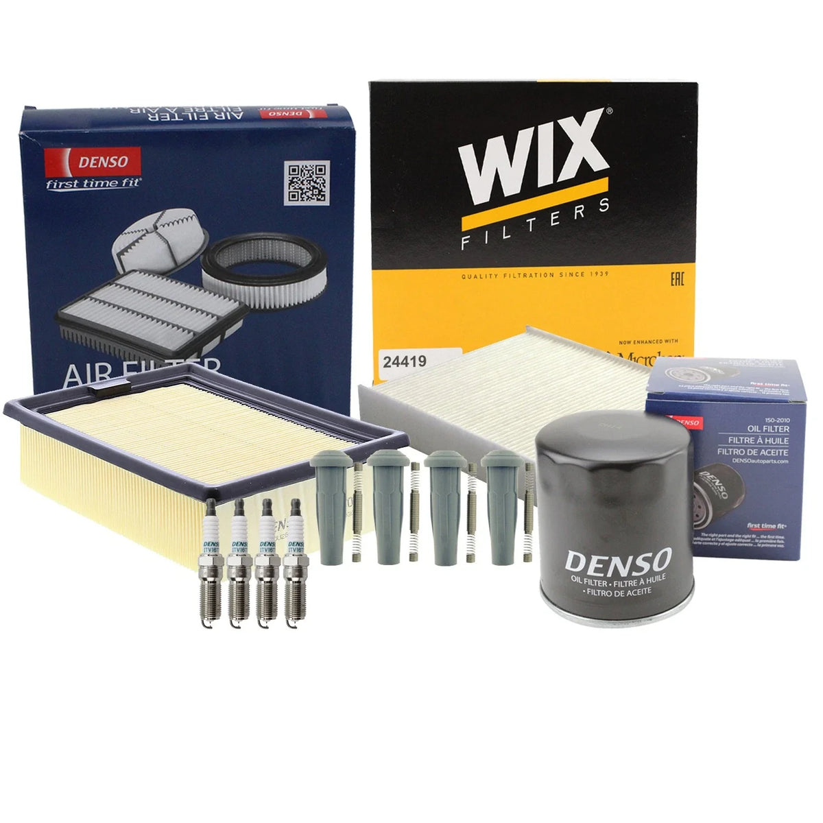 Tune Up Kit with 4 NGK Spark Plugs & Boots for 2001-2012 Ford Escape S