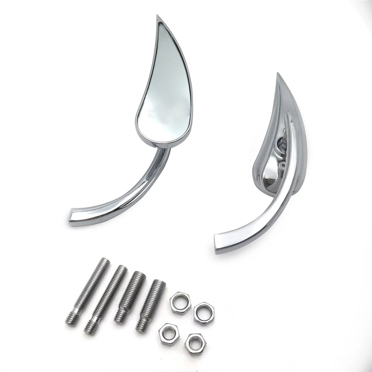 Raindrop Rearview Mini Mirror for Harley Street Sports Cruiser (Chrome)