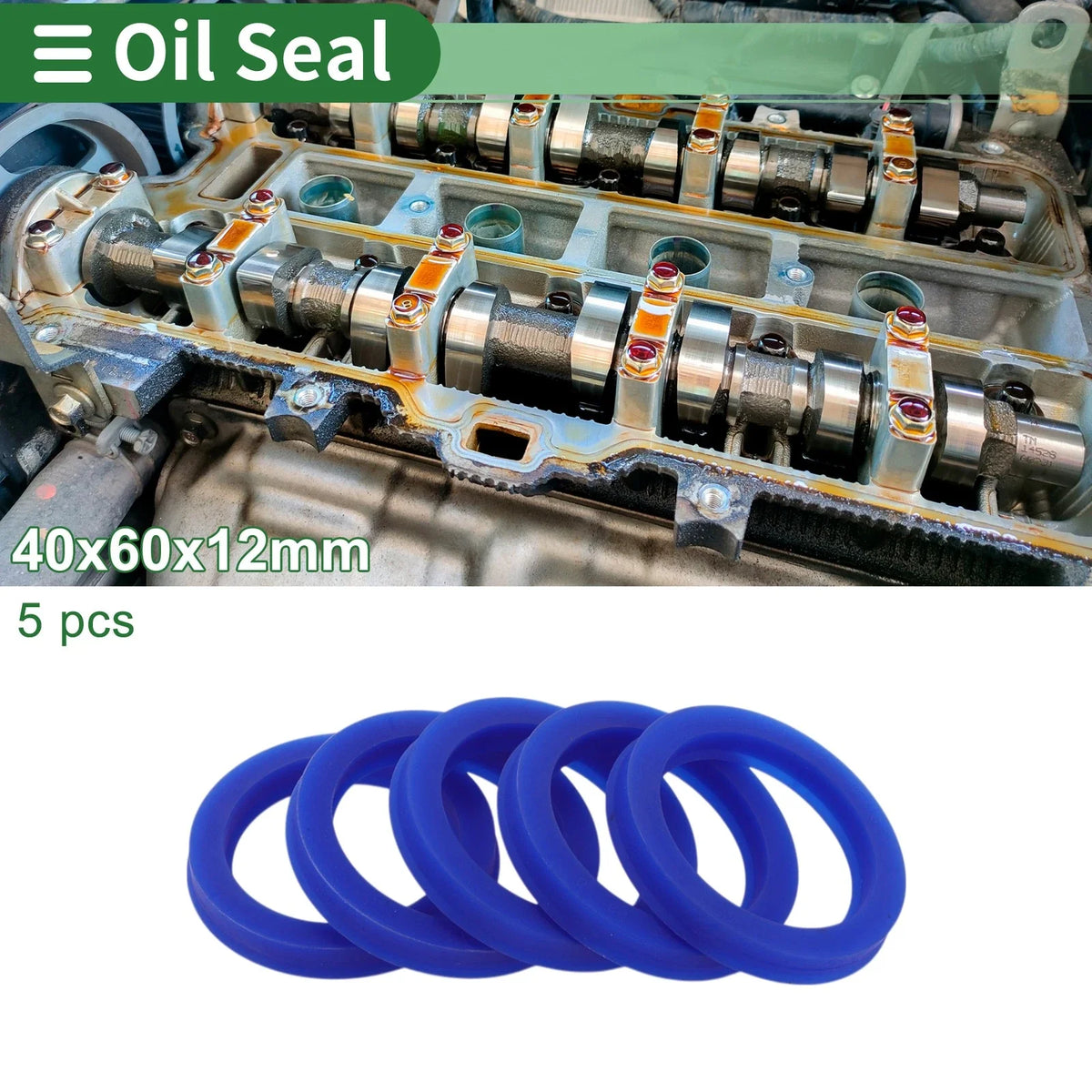 Set of 5 Oil Seal Ring 42x55x8mm for Rotary Shaft (High Pressure)