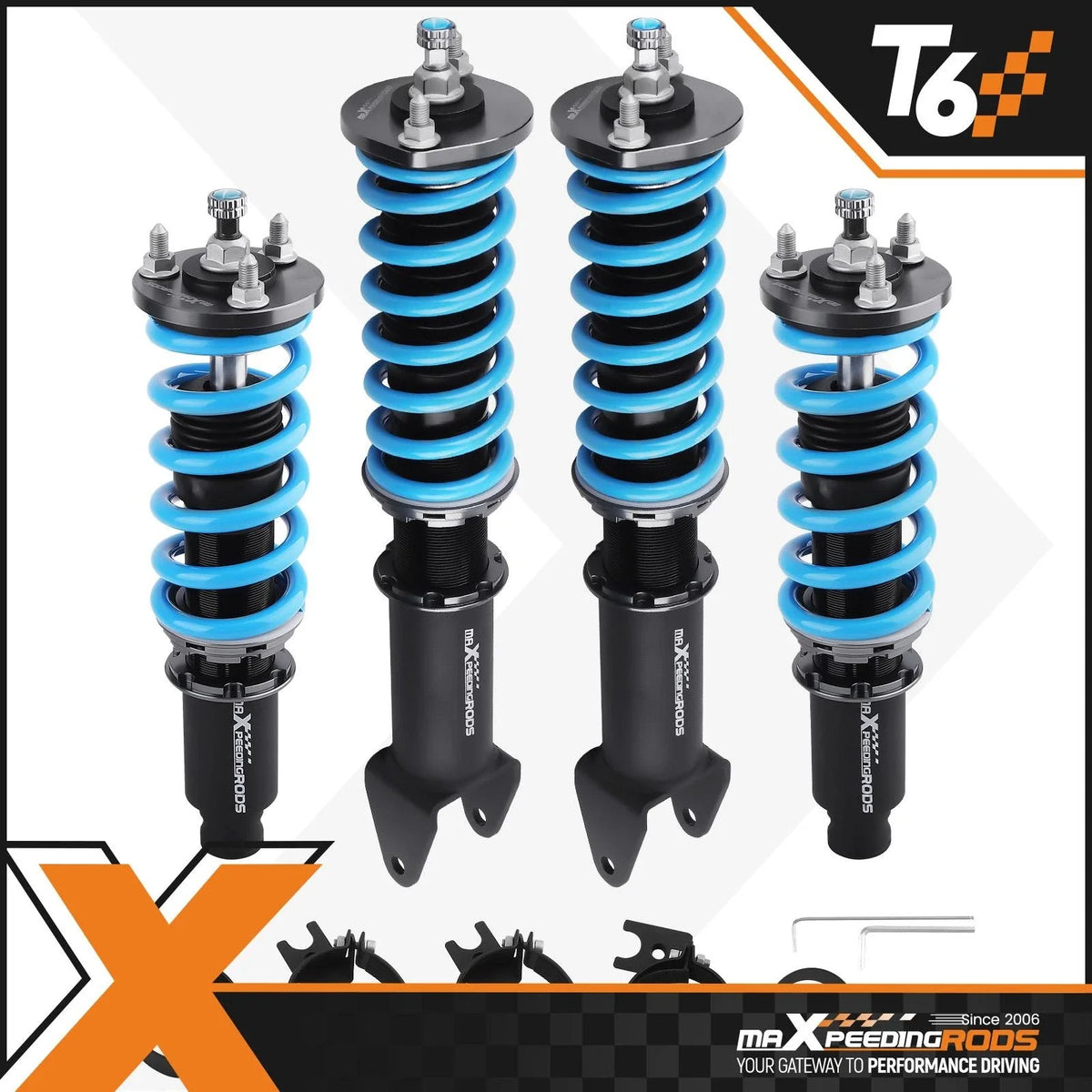 Coilovers for Honda Prelude (1988–1991) 24 Step Damper Struts