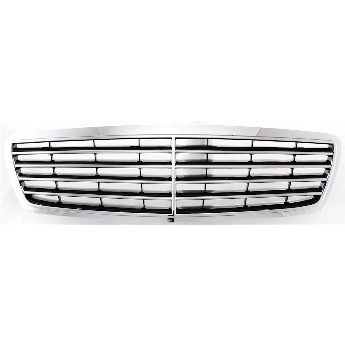 Grille for Mercedes Benz E320 E500 (2000–2003) Chrome Shell Black Insert