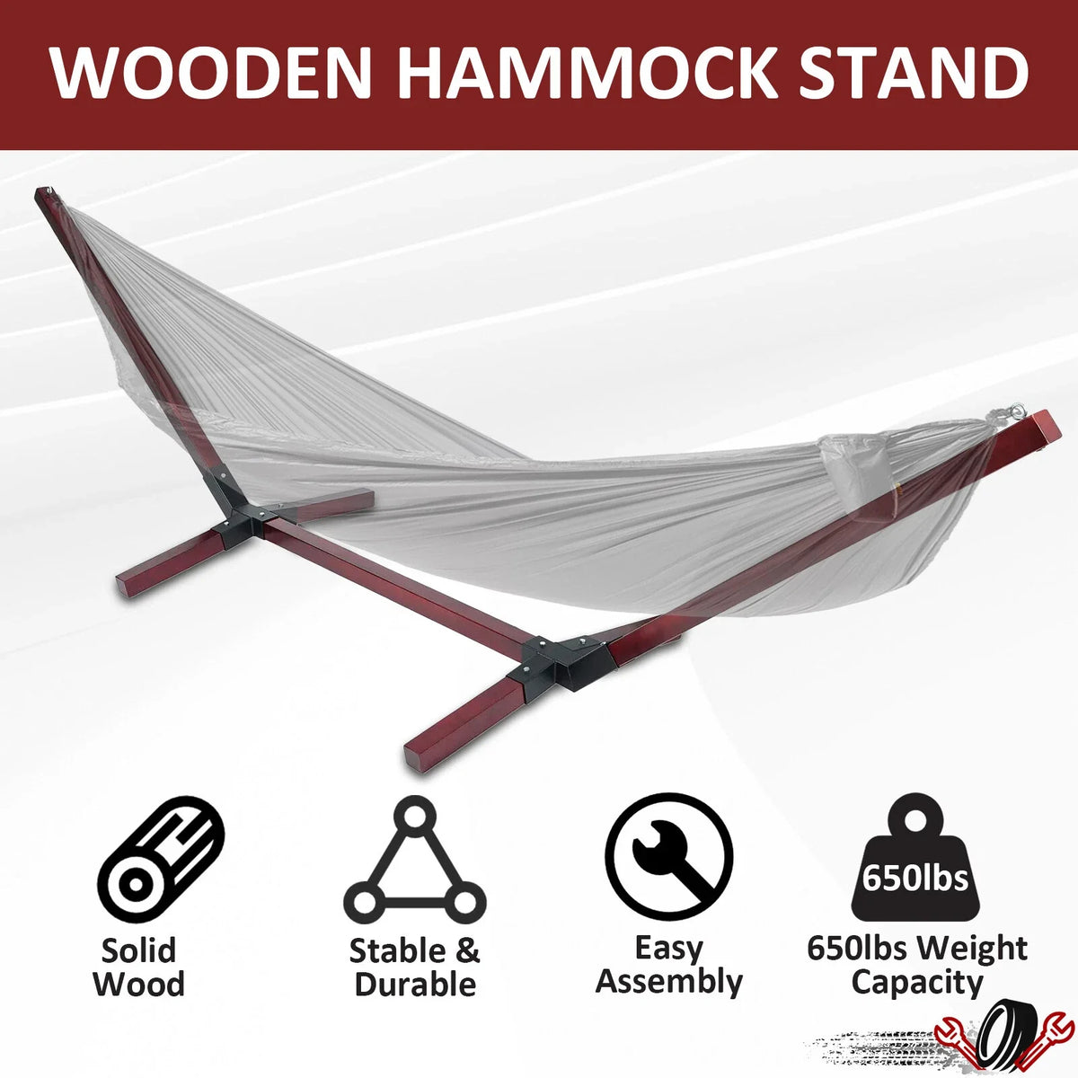 Hammock Stand for Universal Fit 2-Person (Garden, Picnic, Camp)