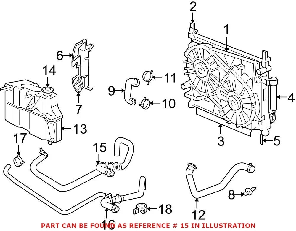 OEM HVAC Heater Hose for Chrysler 300 (2005–2010) 55038133AC