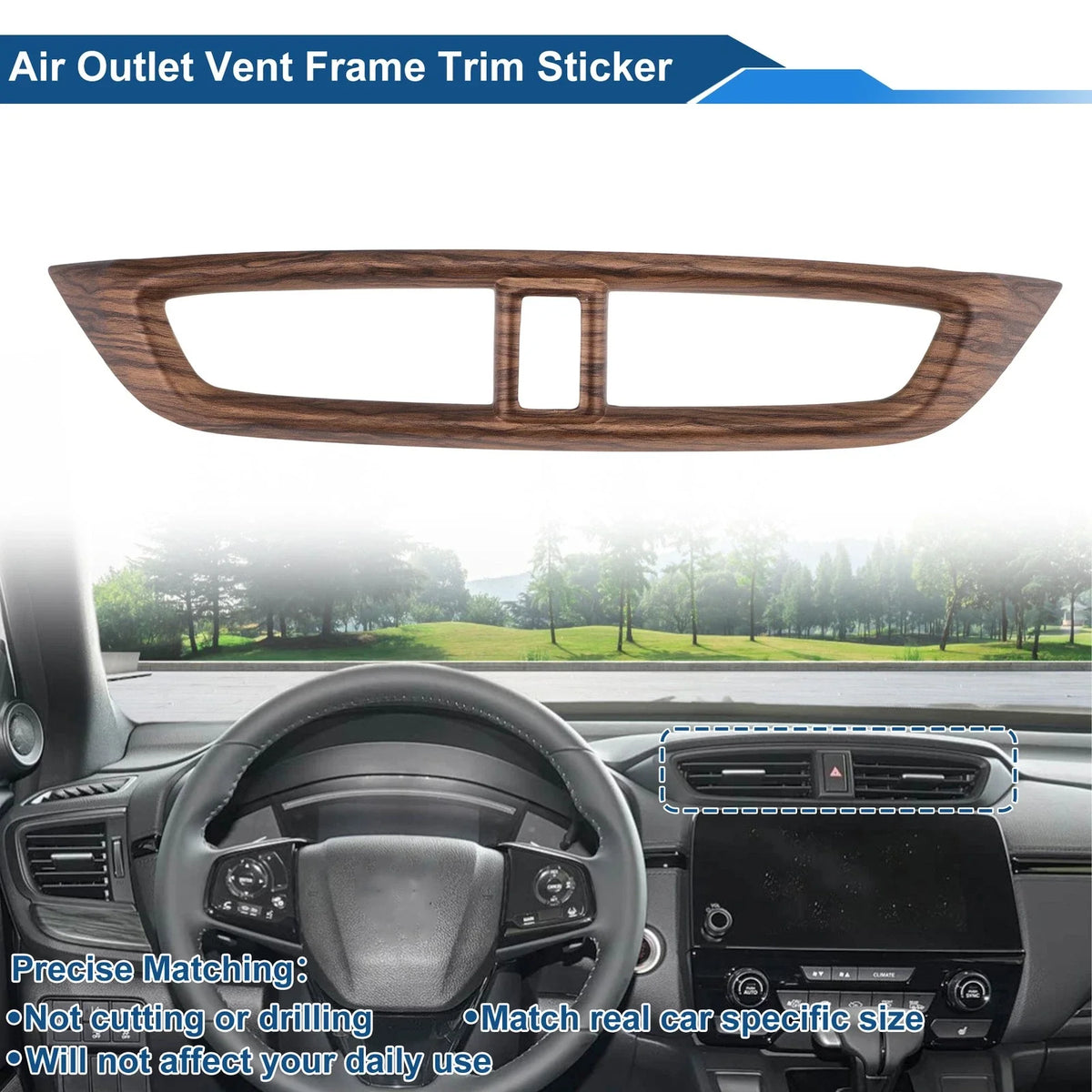 Air Condition Outlet Vent Trim Cover Frame for Honda CR-V (2017–2022)