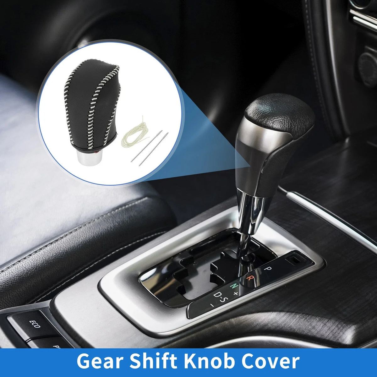 Set of 1 Gear Shift Knob Cover for Volkswagen Golf (2015–2019) Black Beige