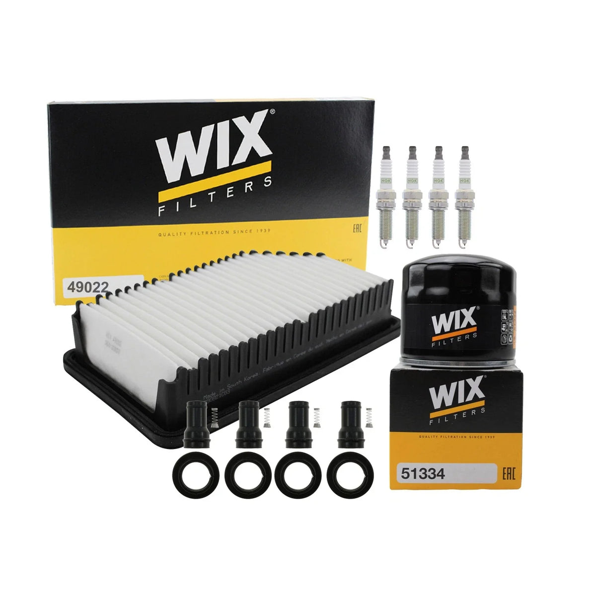 2011-2019 Accent Rio Soul Tune Up Kit with NGK Spark Plugs & Coil Boot