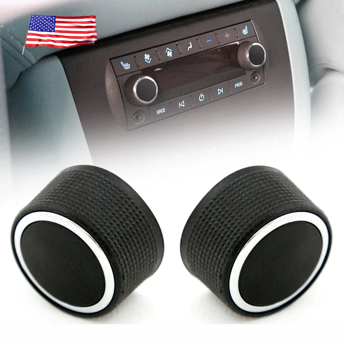 Rear Radio Volume Knobs for Silverado Chevrolet Cadillac