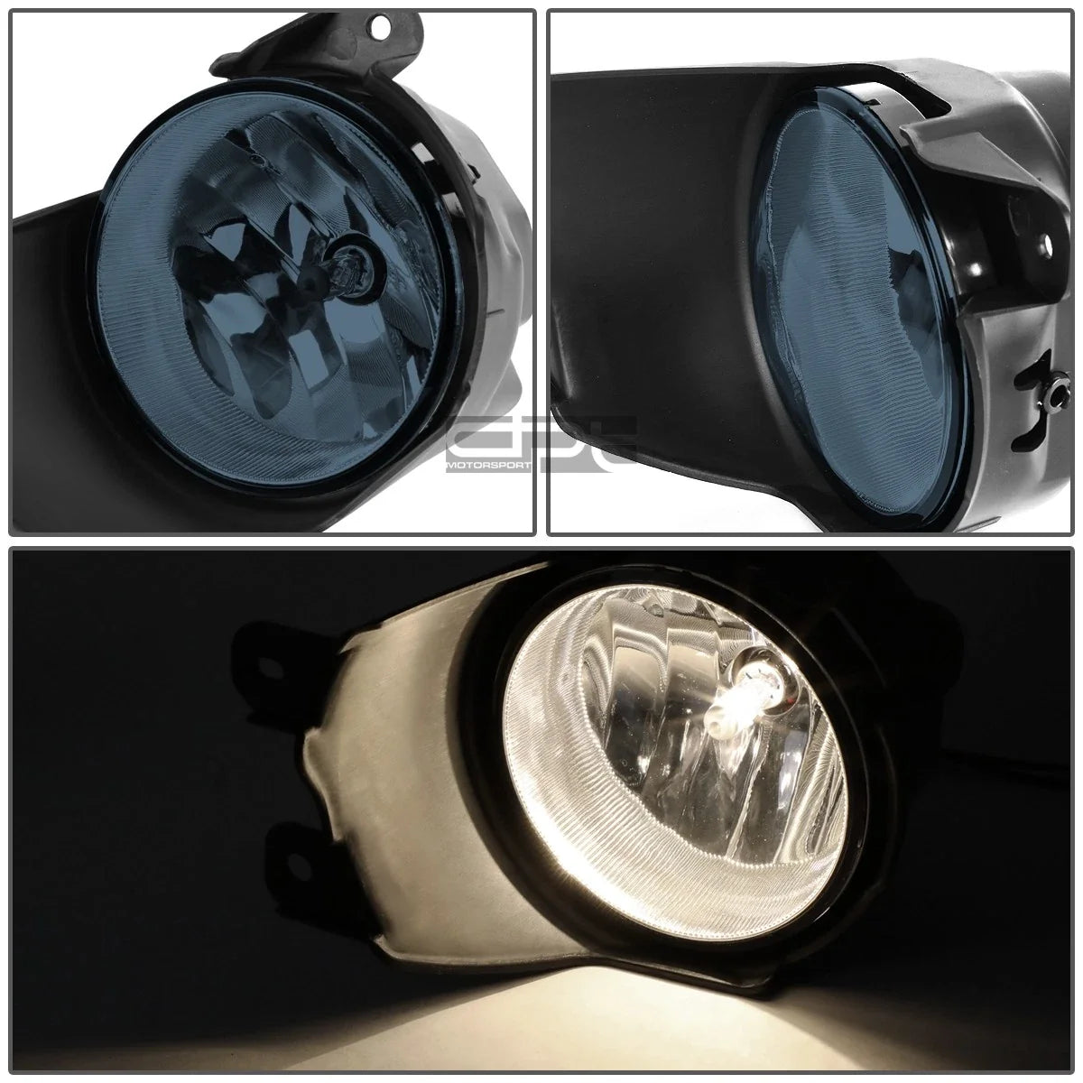 Fog Lights Pair for Toyota Sequoia (2008–2016) Smoked Lens OE + Switch