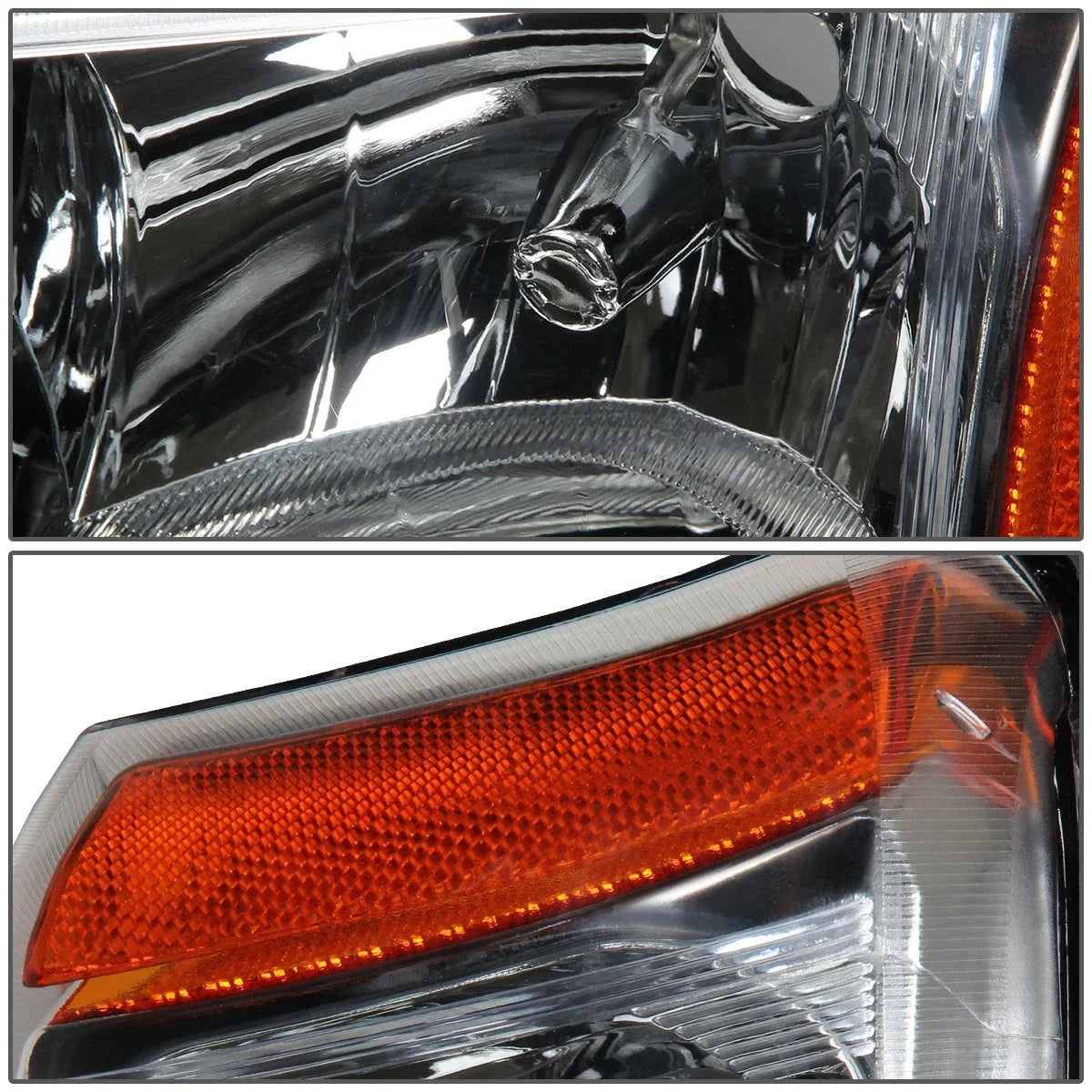 Chrome Housing Amber Corner Upper Headlight for Chevy Silverado (2003–2006)