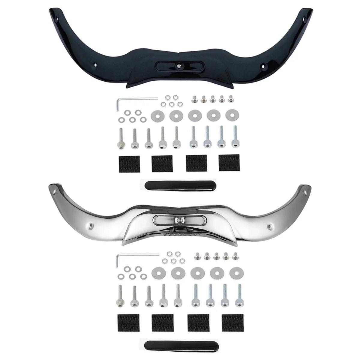 Windshield Trim (Chrome/Black) for 2004–2013 Harley Touring CVO Road Glide