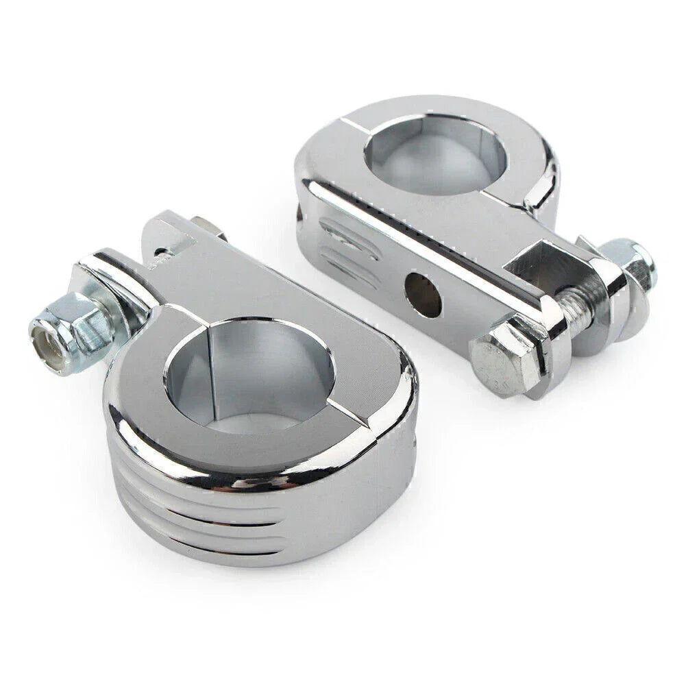 1.5" Foot Pegs in Chrome for Harley Road King Touring (2009-2023)