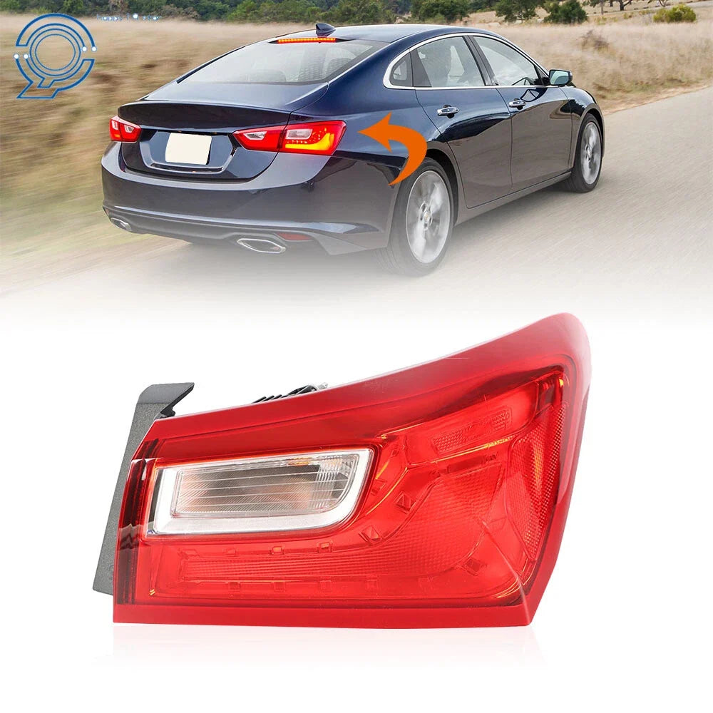 Rear Right Tail Light for Chevy Malibu (2016–2020) Red Halogen