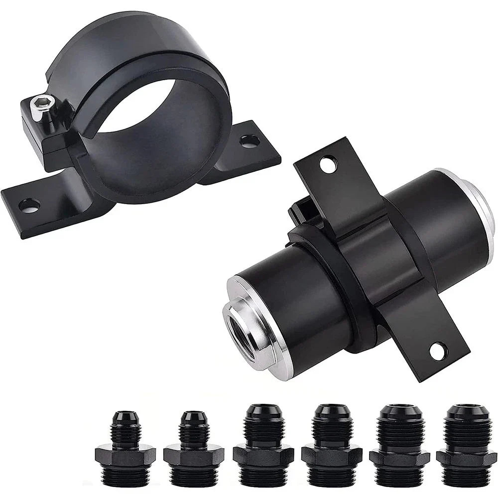 Inline Fuel Filter with Bracket Clamp for Universal Applications