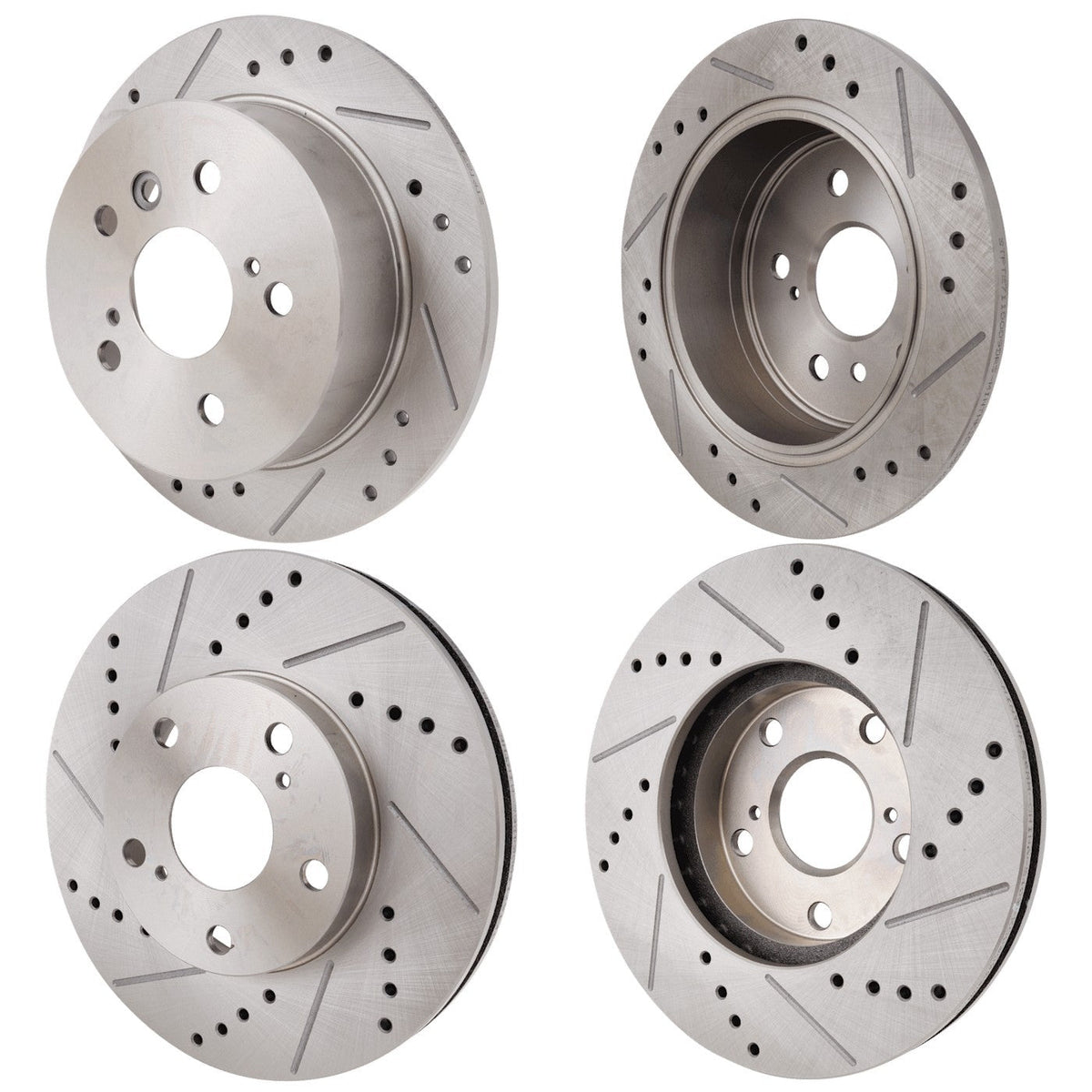 Front and Rear Brake Disc Rotors for 2002-2006 Toyota Camry