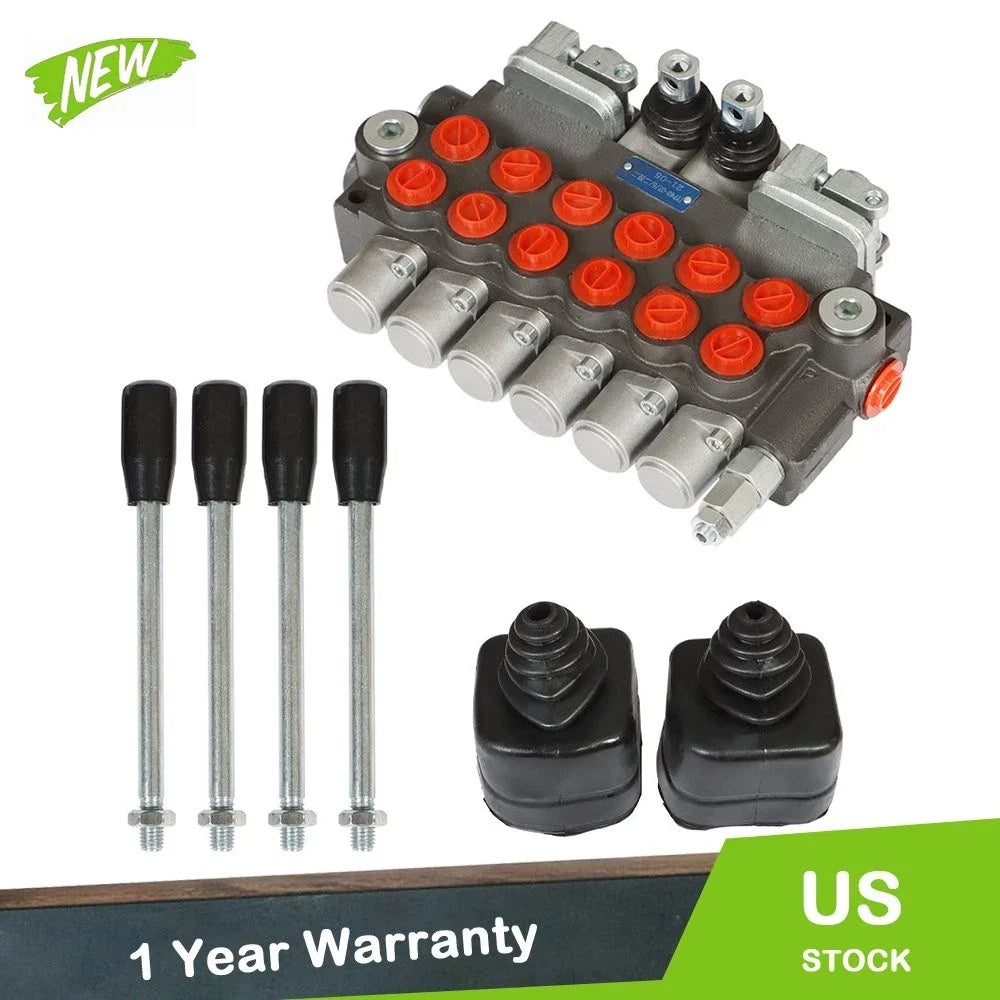 Hydraulic Control Valve for Backhoe with 4 Joysticks (6 Spool, 11 GPM)