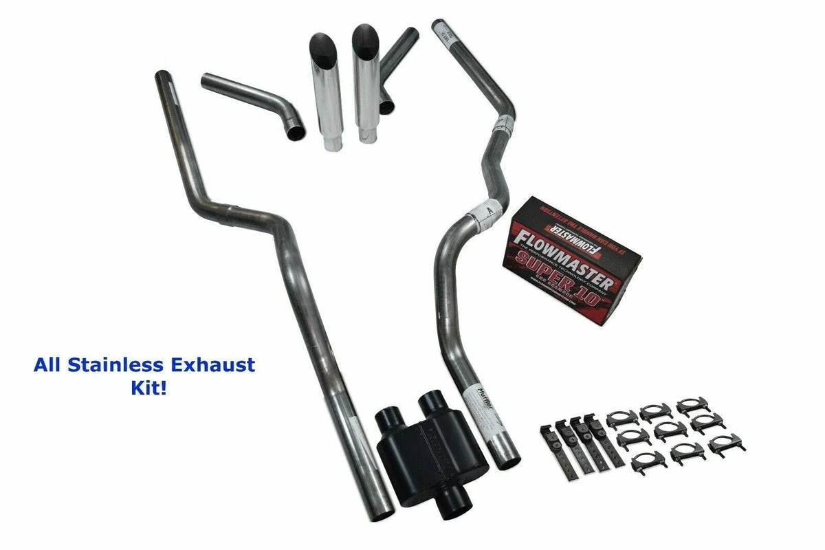 Dual Stainless Exhaust for Ford F150 (2021–2025) Flowmaster Super 10 S Tip