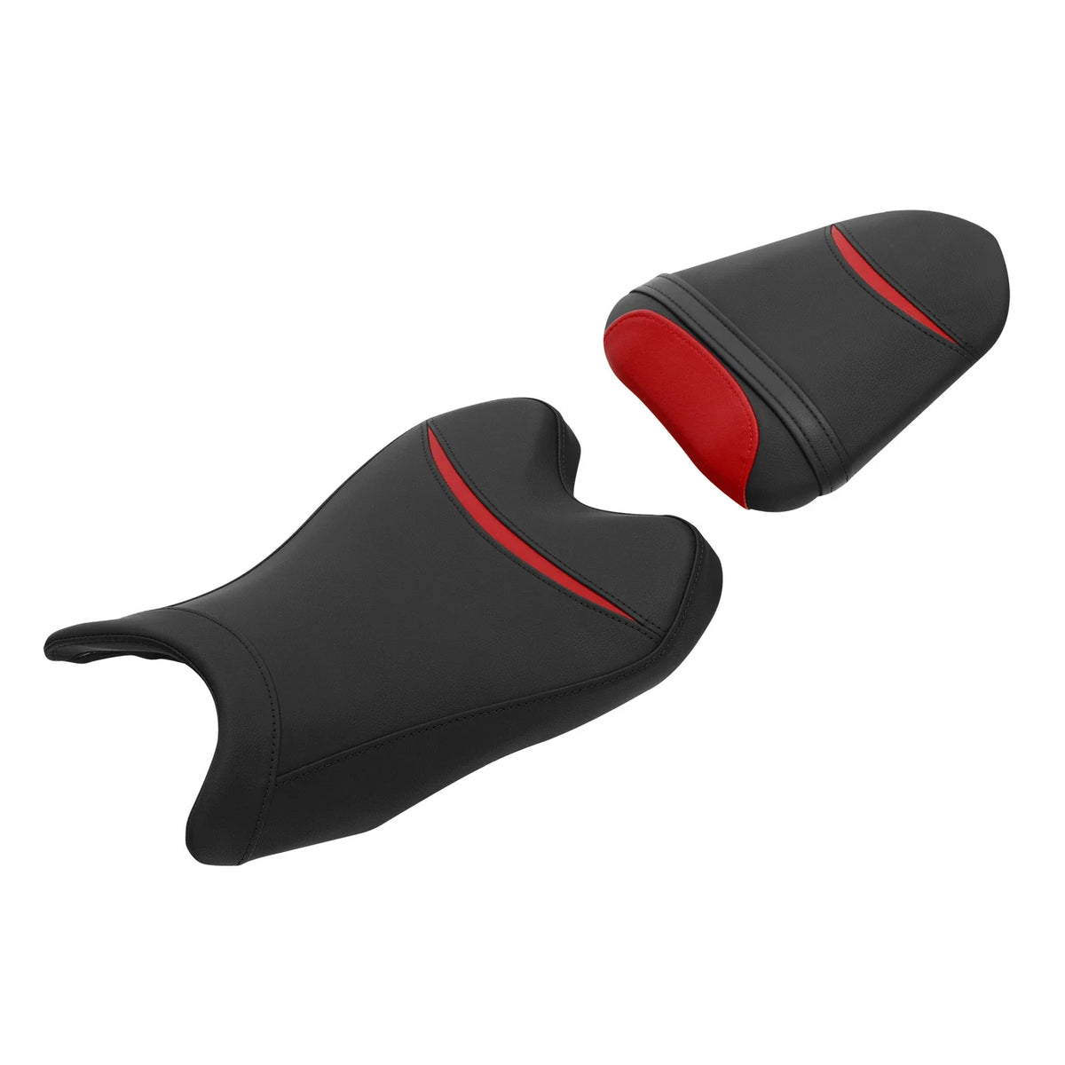 Driver & Passenger Seat Set - Black Red for Yamaha YZF R6 2008-2016