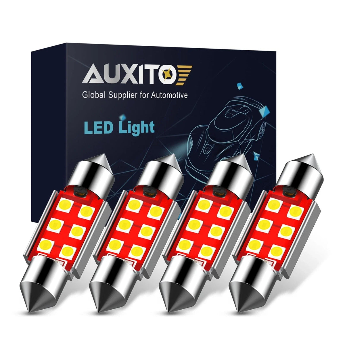 Interior License Plate Map Light Bulb 36mm DE3425 - 4 Pack