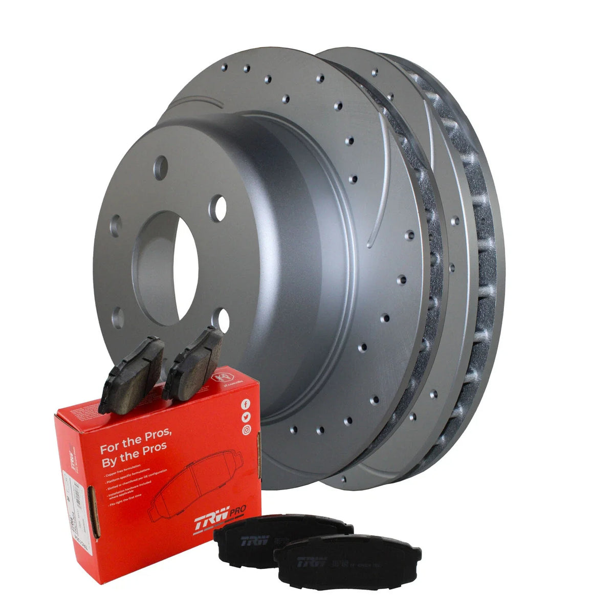 Rear Brake Kit for Chevrolet GMC with 330mm Drilled Rotors & Pads