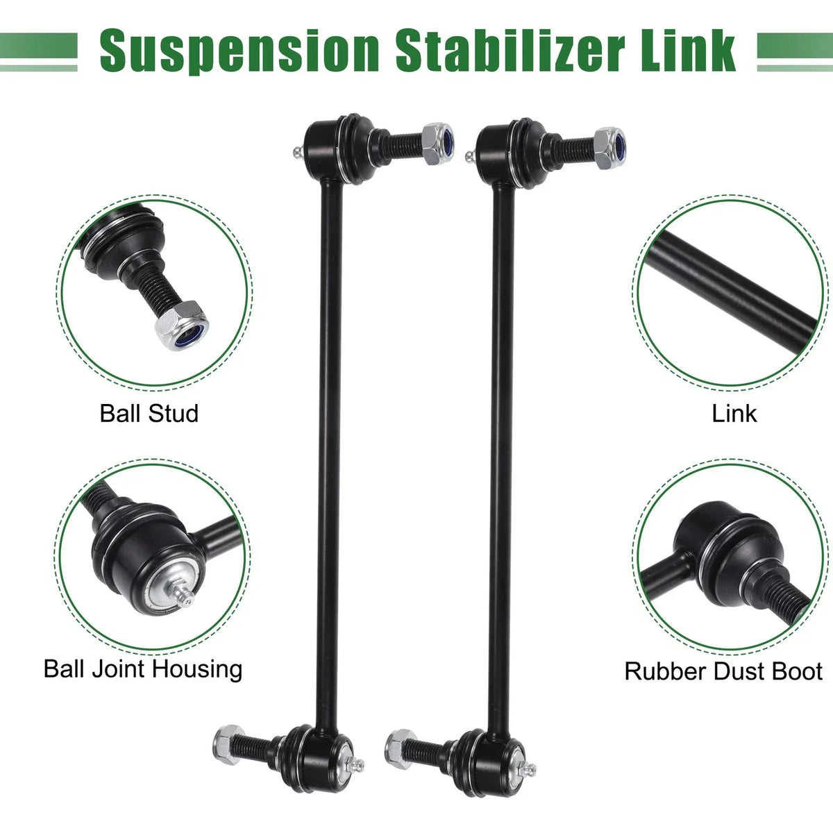 Set of 10 Front Tie Rod Ends for Dodge Grand Caravan 2008-2020 Suspension