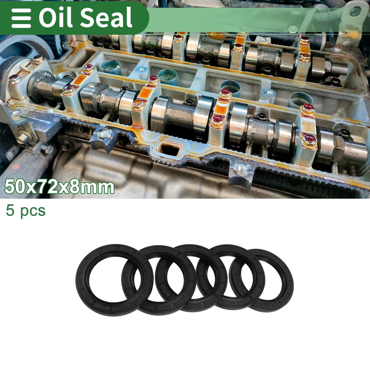 Oil Seal - NBR Rubber 50x72x8mm