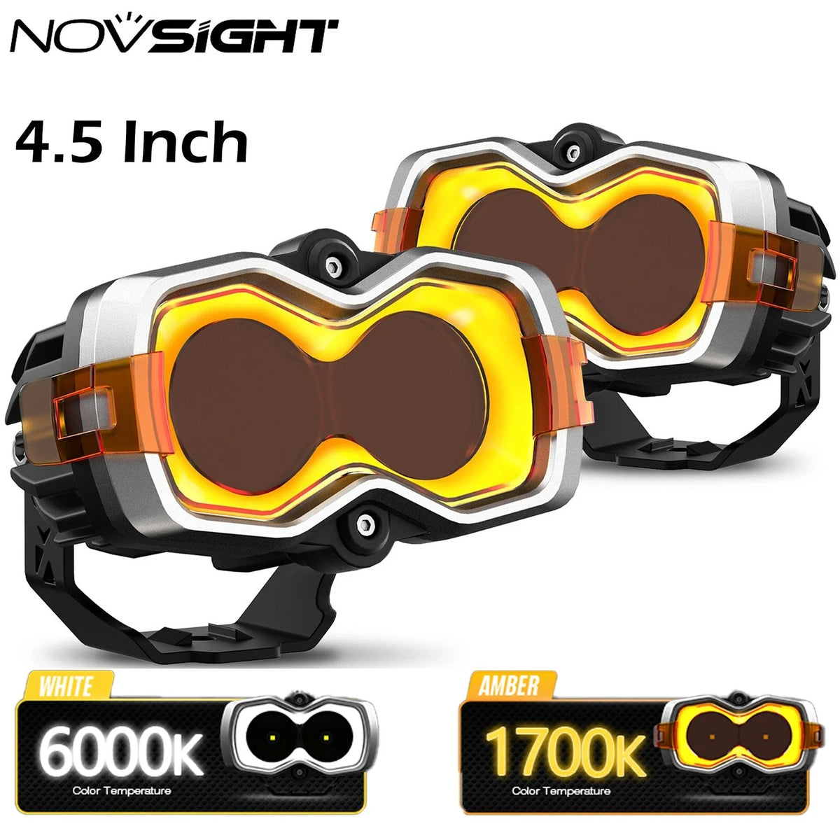 LED Work Light Pod 4.5" for Offroad Use - 2 Pack (All Years)
