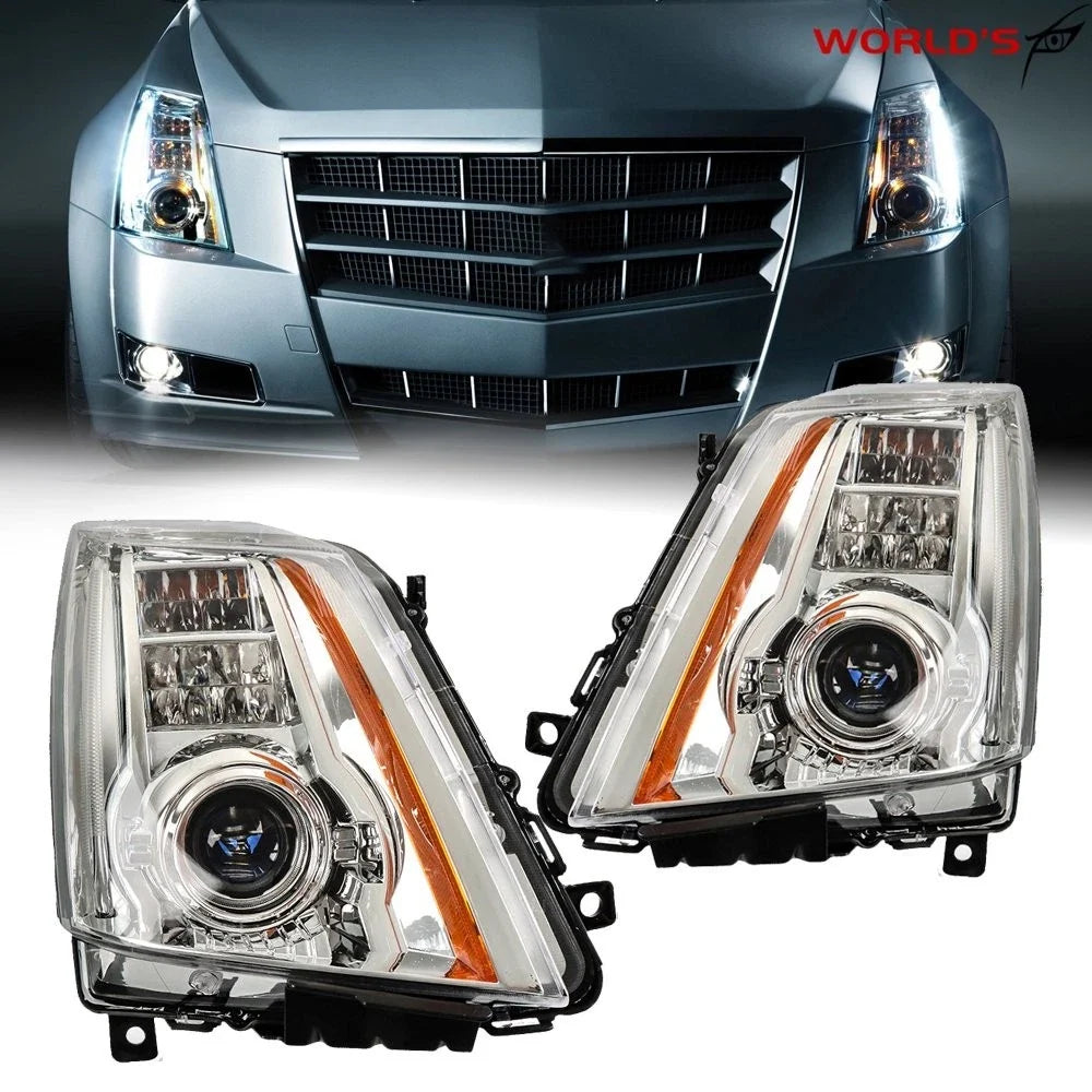 HID Headlight Set for Cadillac CTS (2008–2014) Projector Chrome
