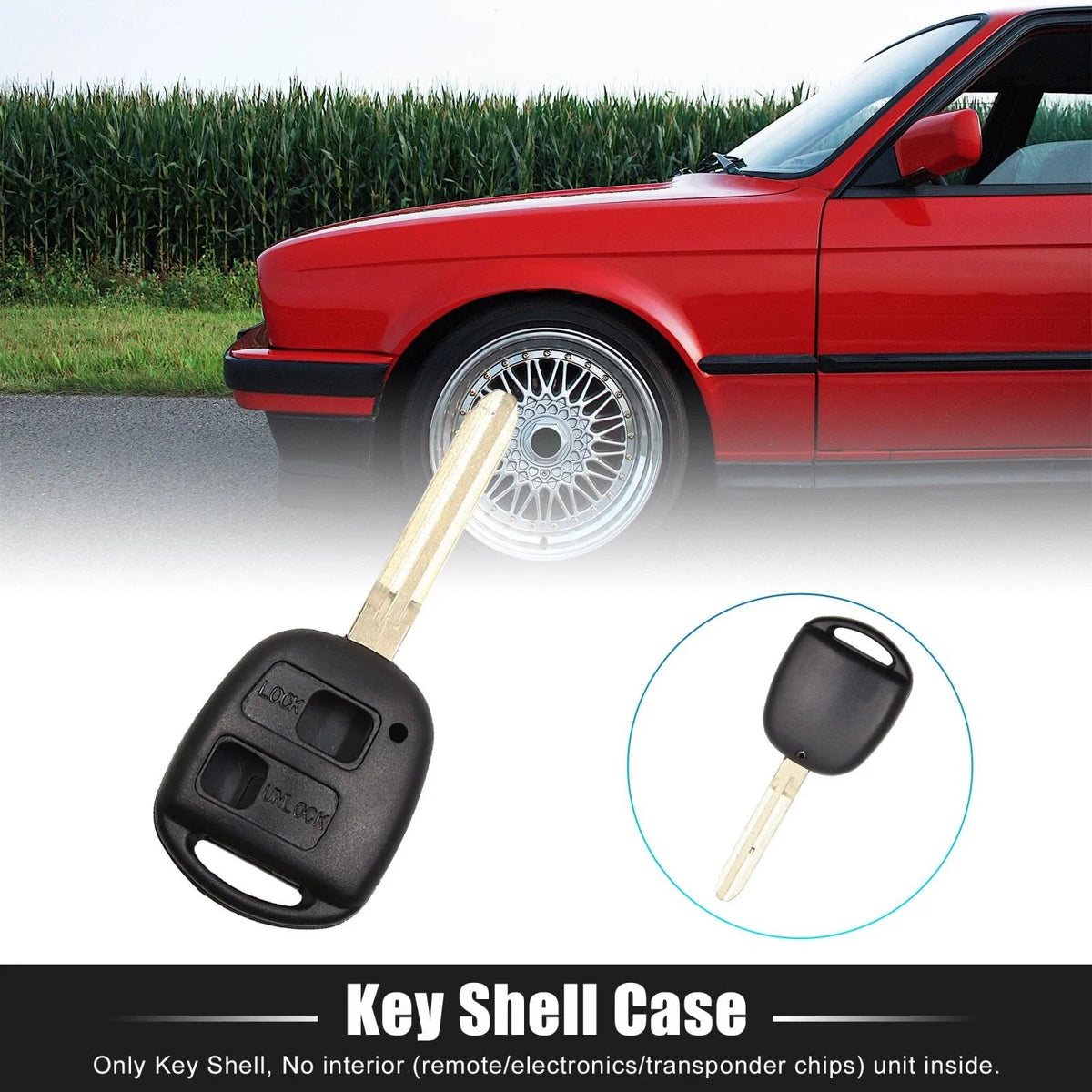 Key Fob Shell Case for Toyota Corolla Camry RAV4 (2000–2023) 2 Button