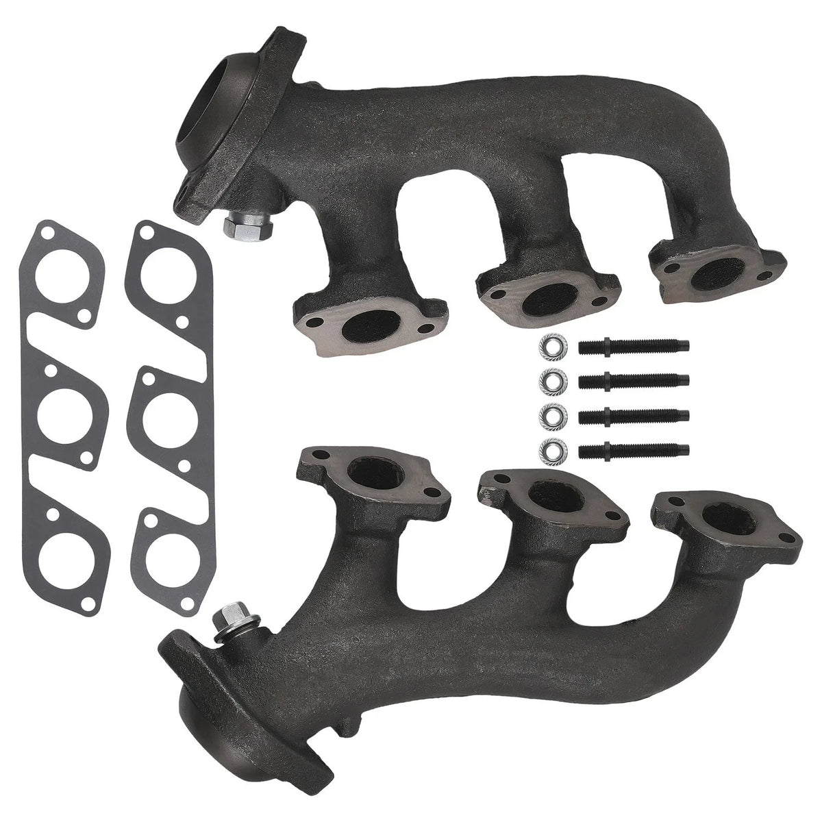 Pair of Cast Iron Exhaust Manifolds for 2003 Ford E-150 V6 4.2L 5.4L V8
