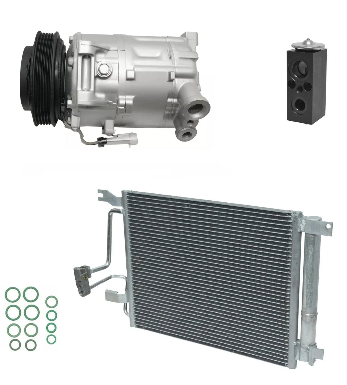 AC Compressor Kit with Condenser for Saturn Sky 2.0L (2007–2010)