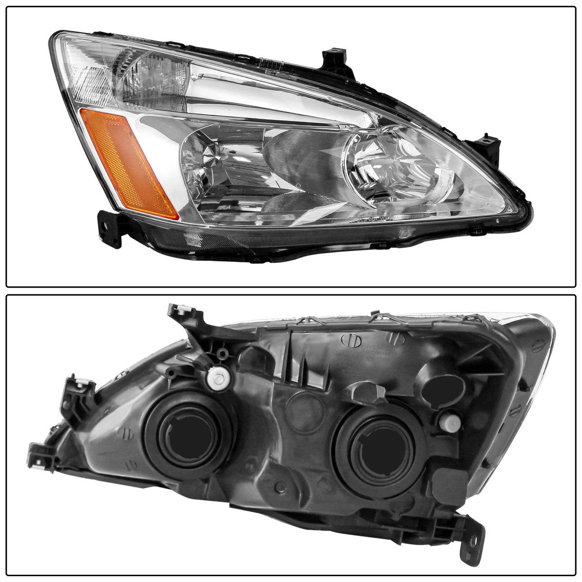 Headlights for Honda Accord (2003–2007) Pair Chrome Housing